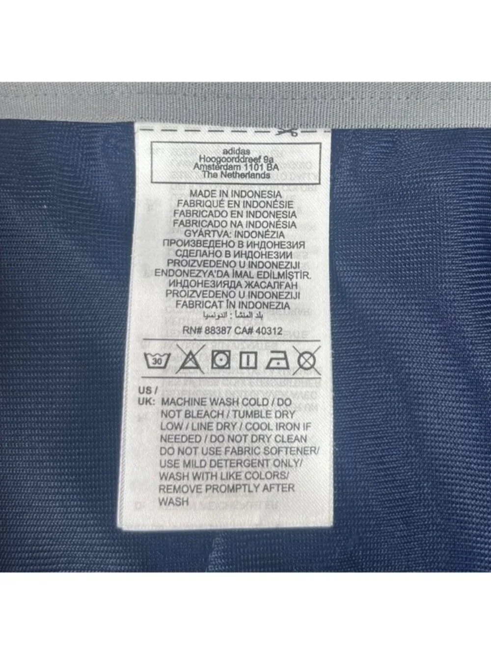 Adidas Golf Pants 40x32 Blue Recycled Polyester Activewear Lightweight
